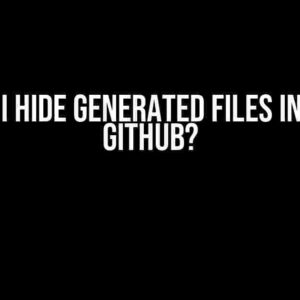 How do I hide generated files in a PR on GitHub?