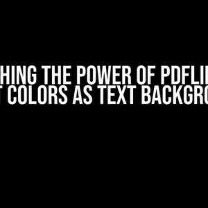 Unleashing the Power of PDFlib: Using Spot Colors as Text Background